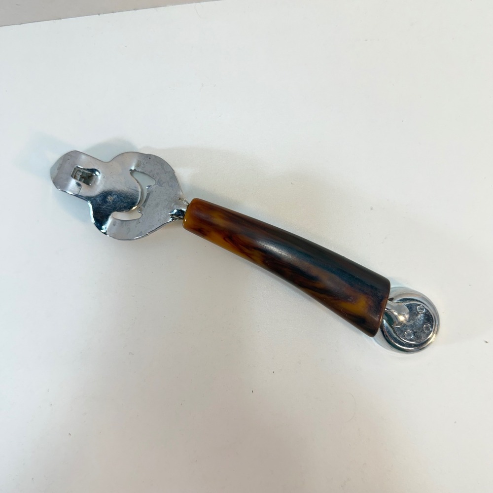 Vintage Bakelite Multi Tool Bottle Opener Jigger Bar Brown Butterscotch Swirl